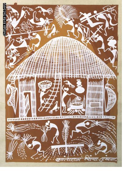 Warli Paintings From India Indigo Arts   Warli 3 