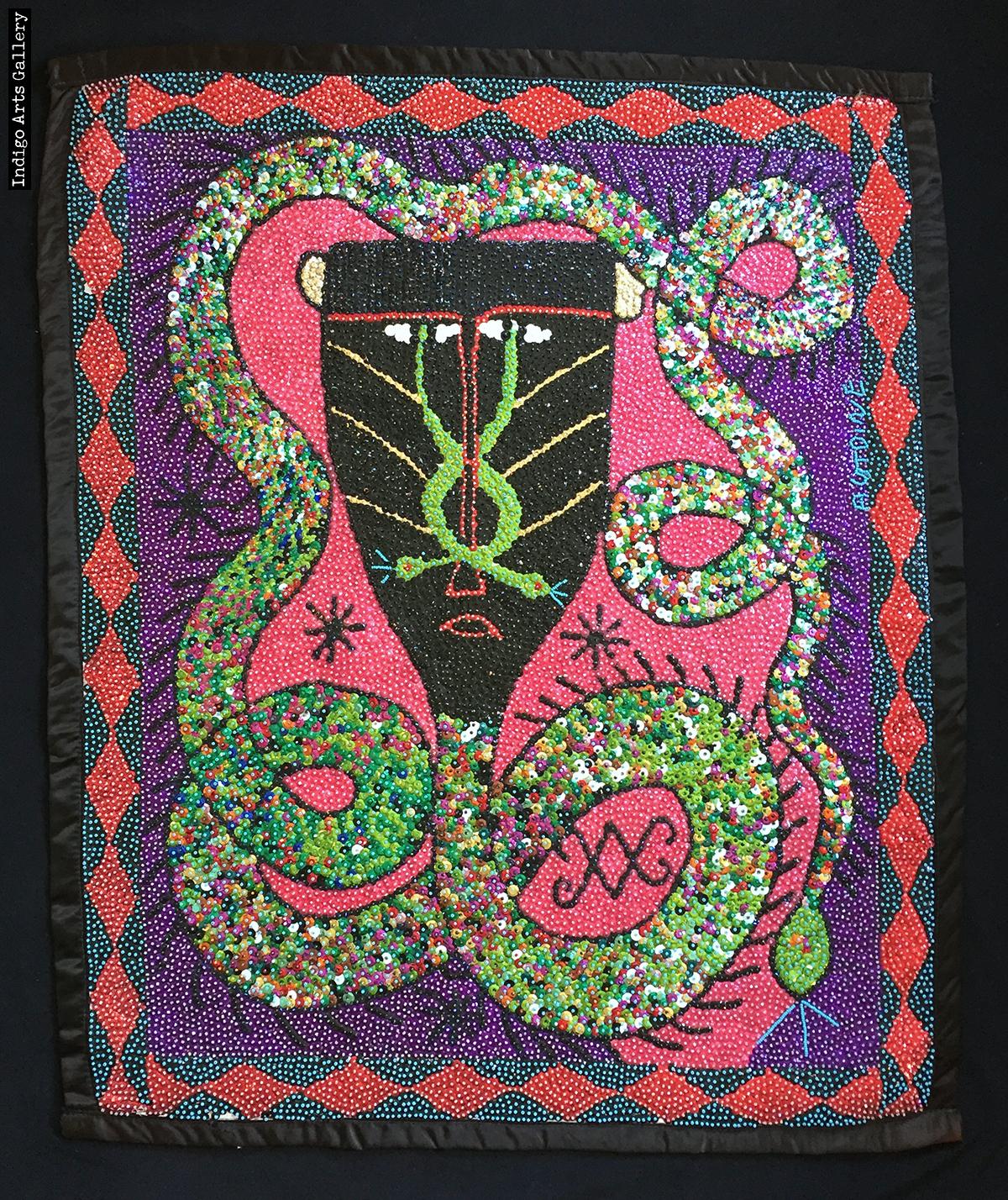 Dambala Vodou Flag | Indigo Arts