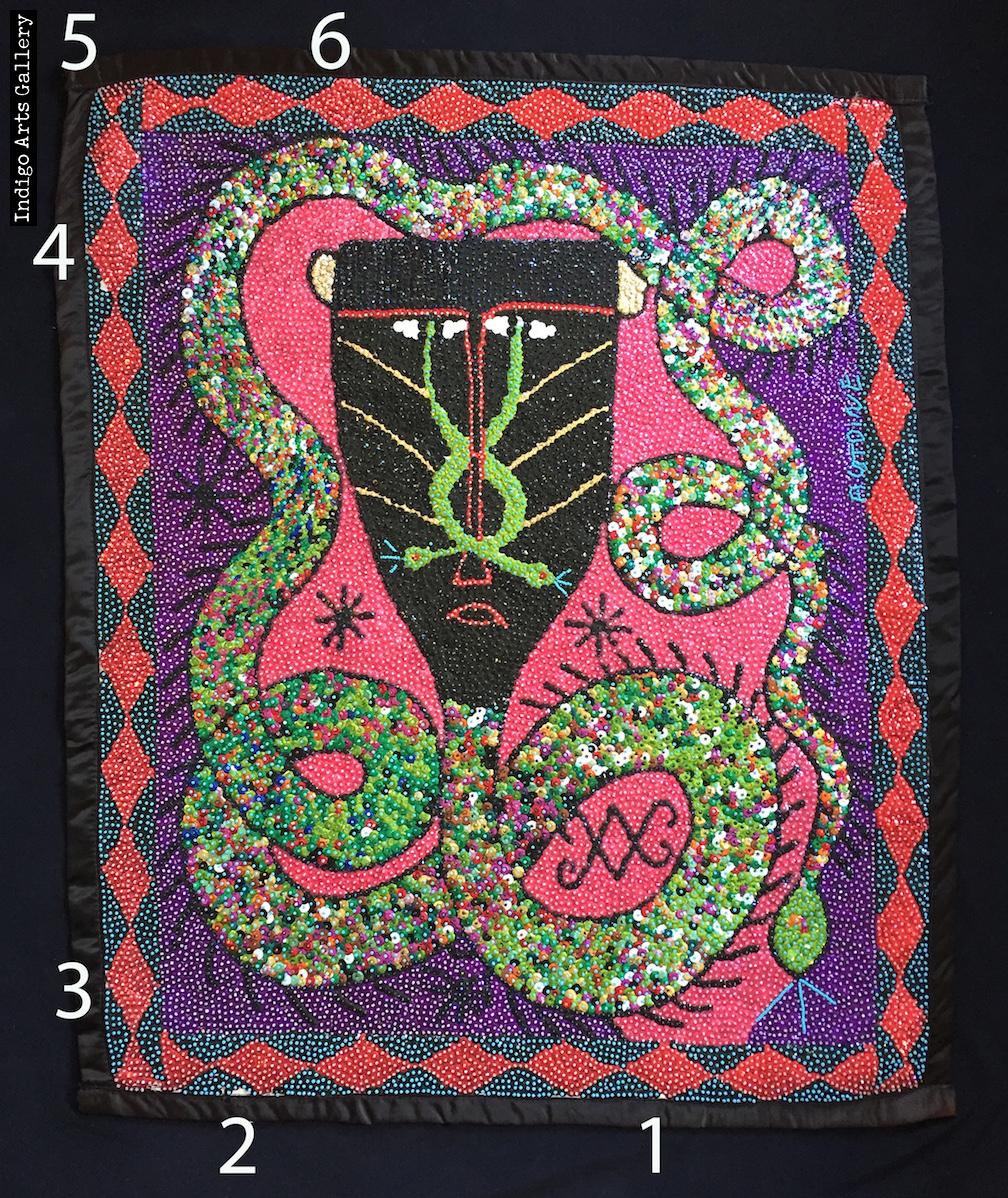Dambala Vodou Flag | Indigo Arts