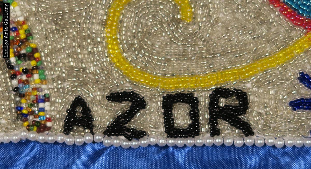 Erzulie Dantor Beaded Vodou Flag | Indigo Arts