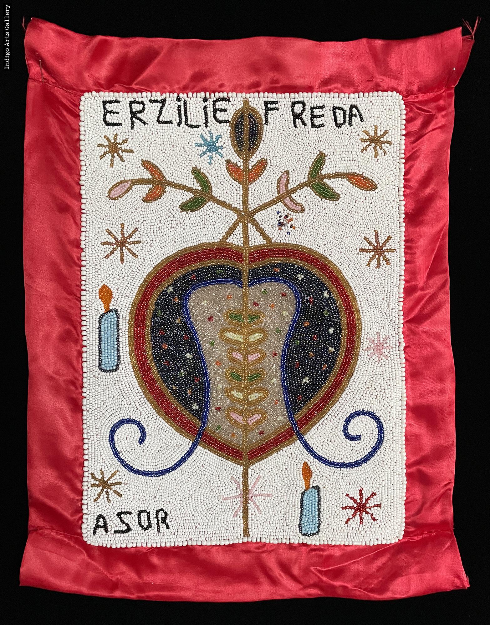 Ezilie Freda Beaded Vodou flag | Indigo Arts