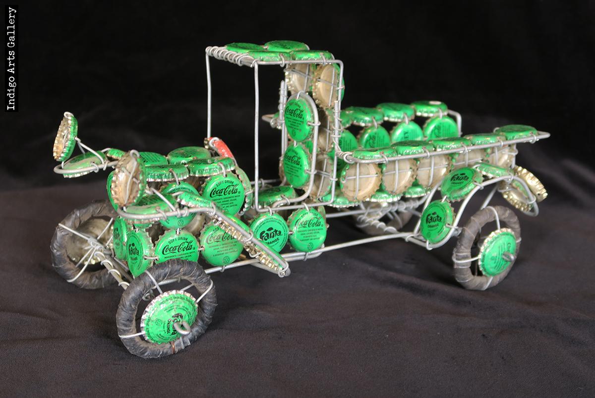 Bottle Cap Art - hot Dump Truck