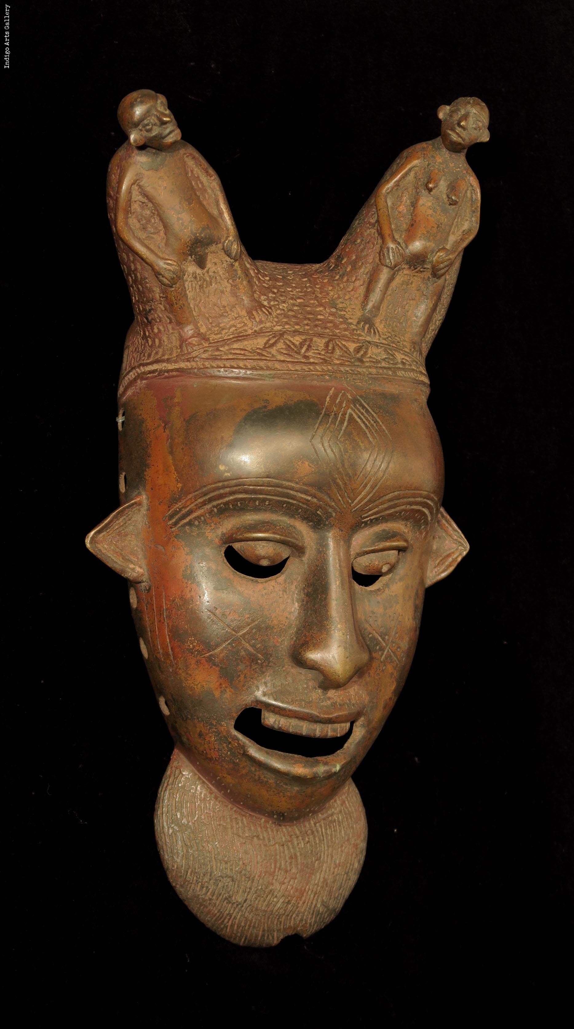 Bronze Ekpwe Society Mask from Cameroon | Indigo Arts