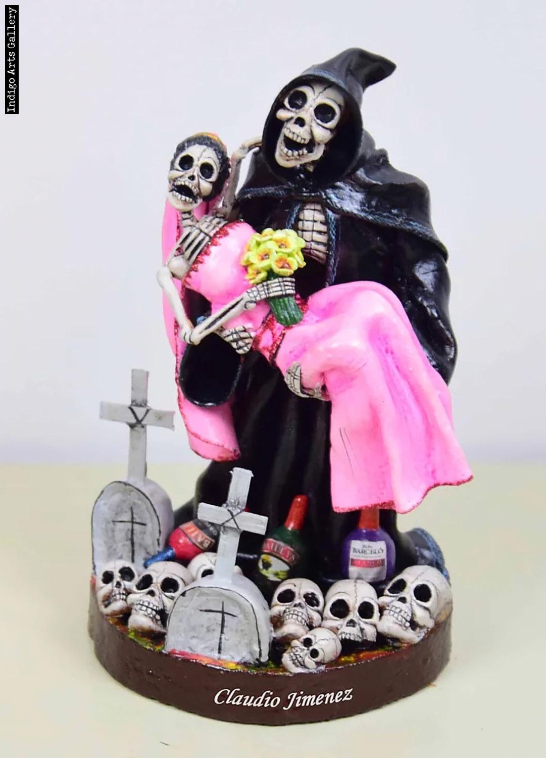 Bride of the Grim Reaper - Calavera Sculpture | Indigo Arts