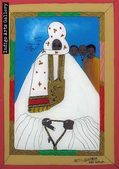 インディオの絵です。手描きのフォークアート 絵画 Marabout | Indigo Arts