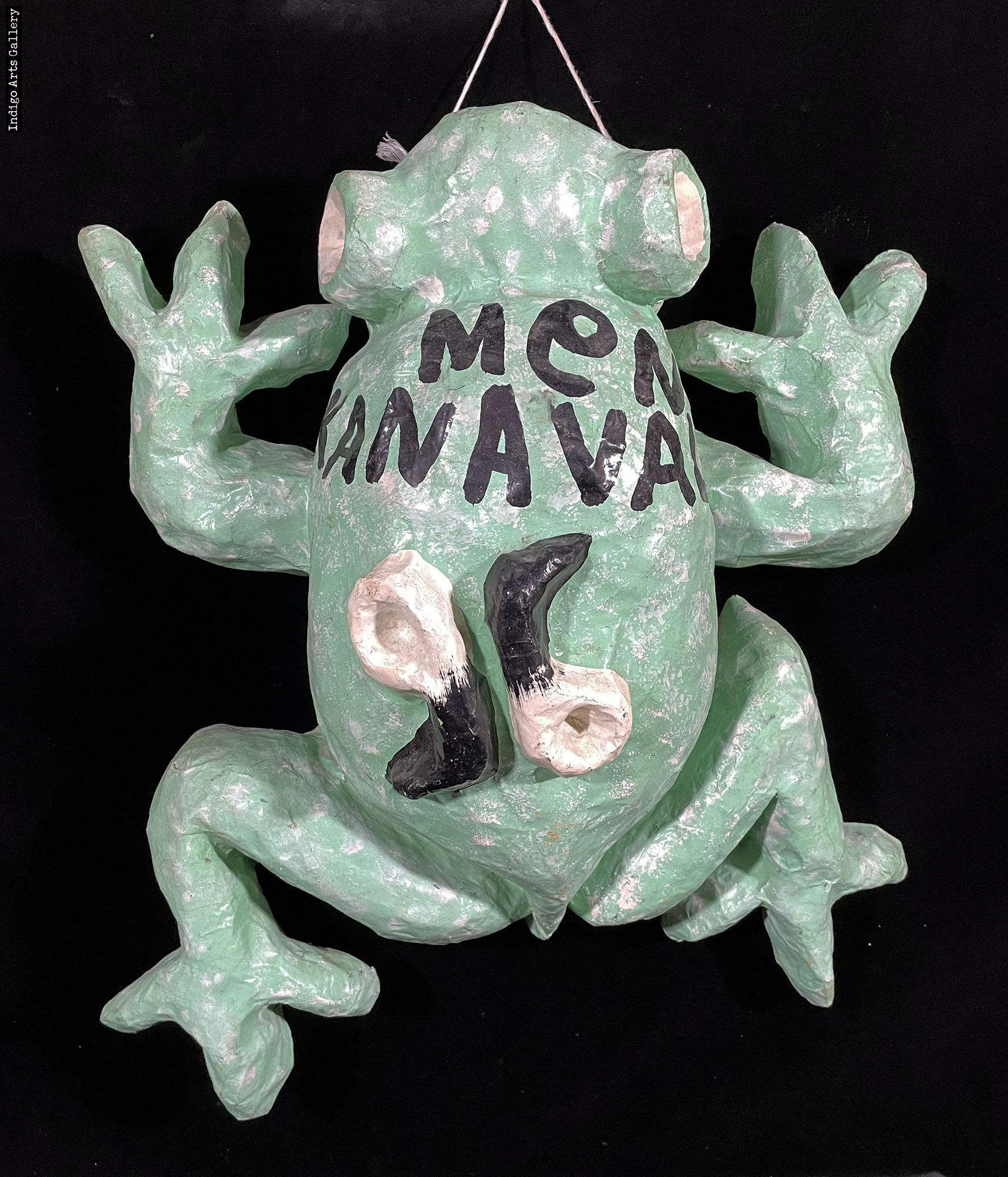 うさぎ工房 多加江セレクト】バリ島 カエル仮面｜Frog Mask｜民芸オブジェ うさぎ工房 多加江セレクト】バリ島 カエル仮面｜Frog Mask｜民芸