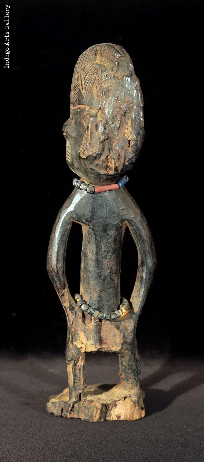 Yoruba figure Ere Ibeji wooden female memory twin, Nigeria, West - Ruby Lane