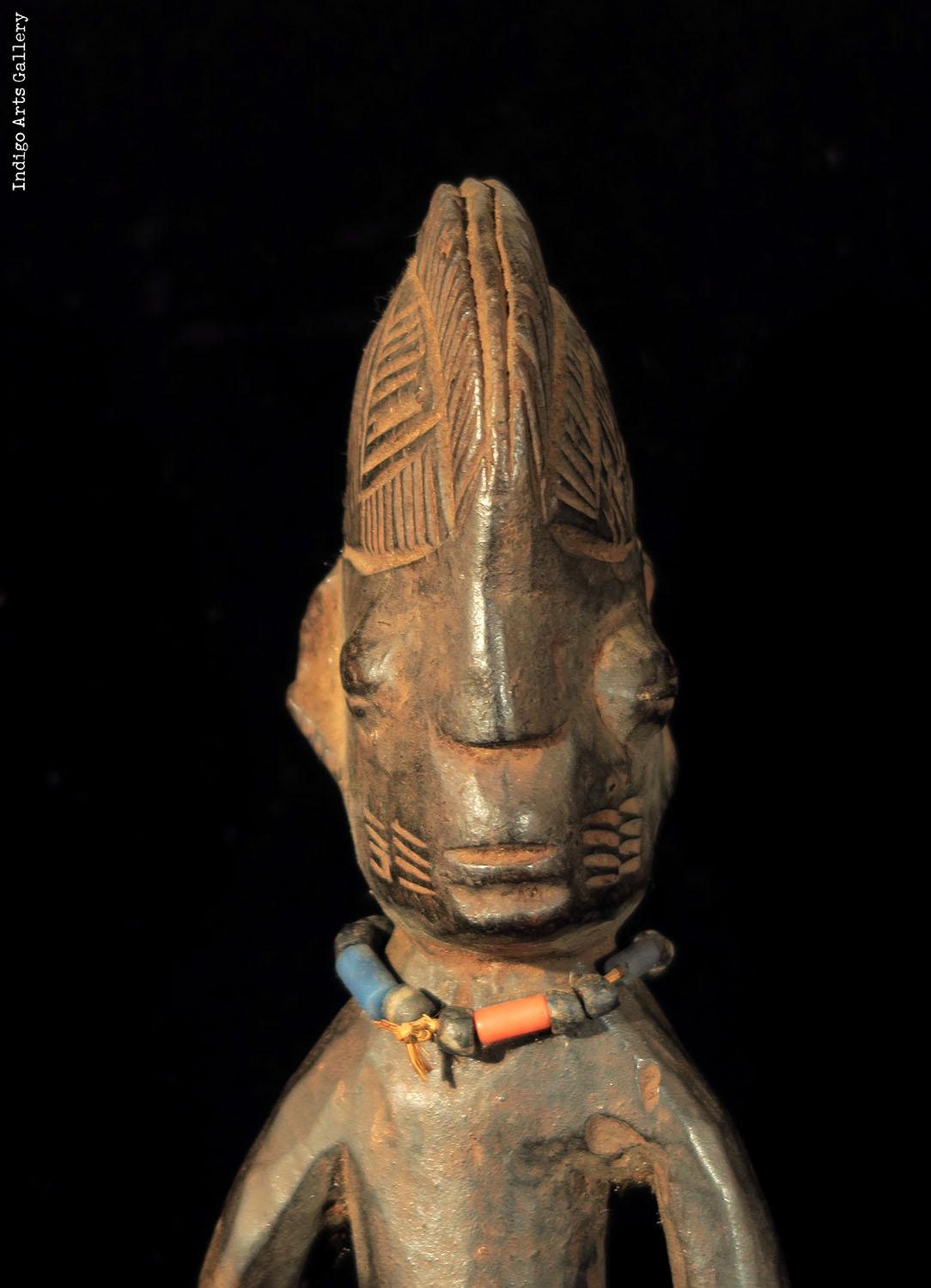 Yoruba figure Ere Ibeji wooden female memory twin, Nigeria, West - Ruby Lane