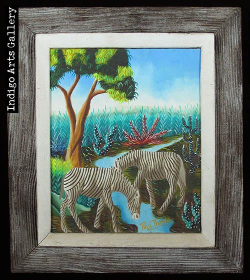 Zebras at the Stream | Indigo Arts