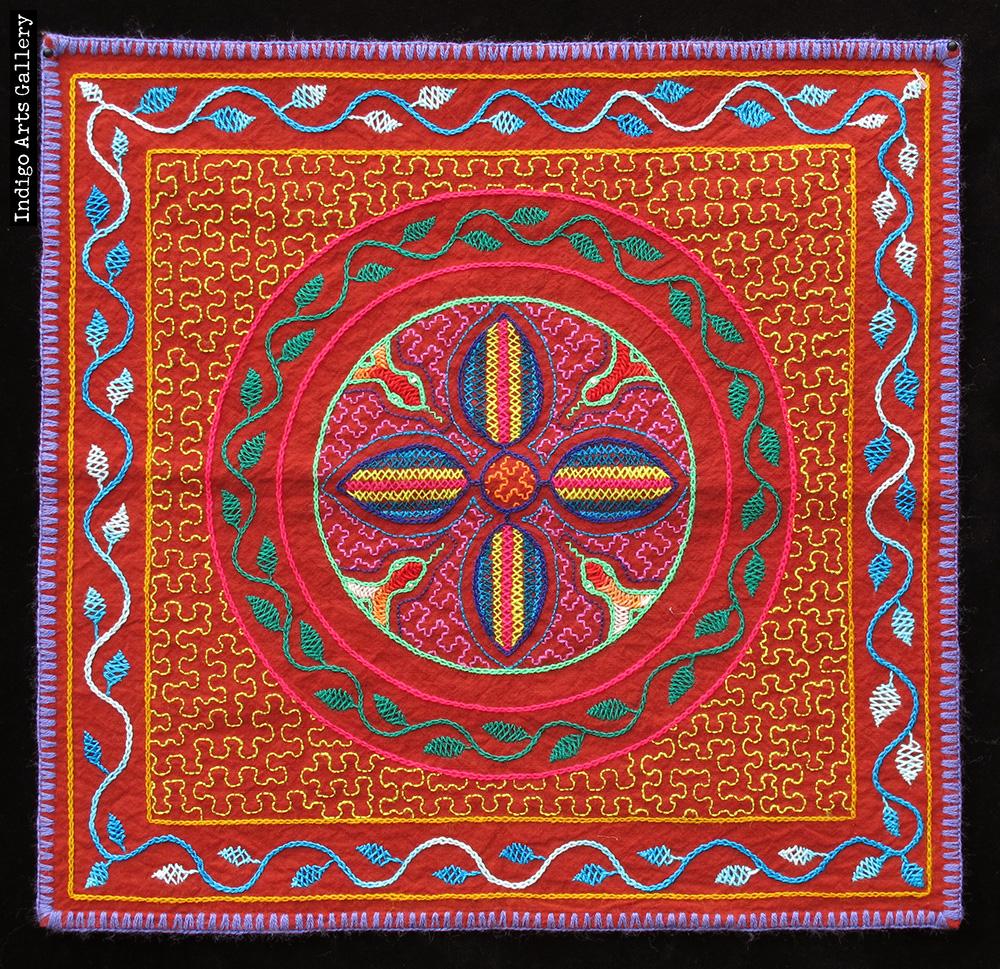 Embroidered Shipibo Cloth | Indigo Arts