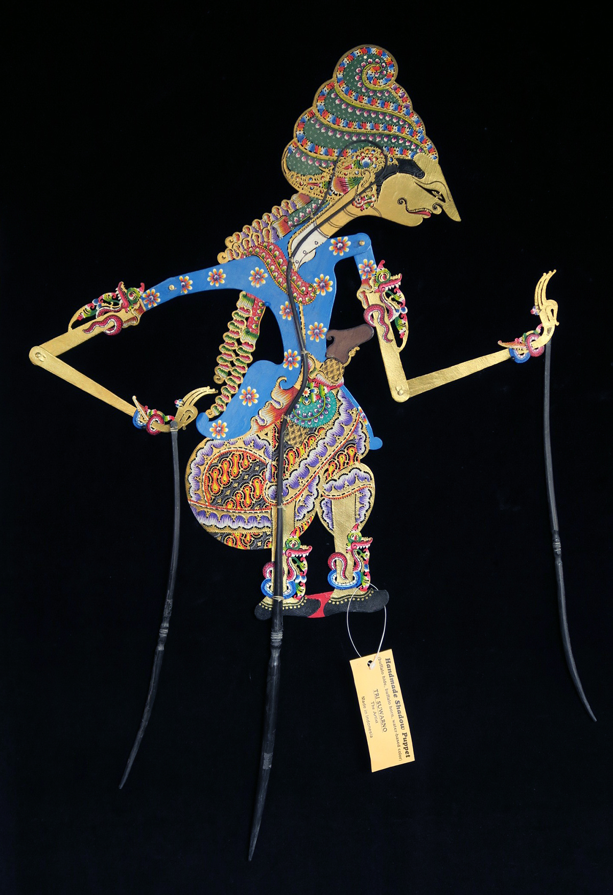 "Kamajaya" ("The God of Love") "Wayang Kulit" Javanese Shadow Puppet by